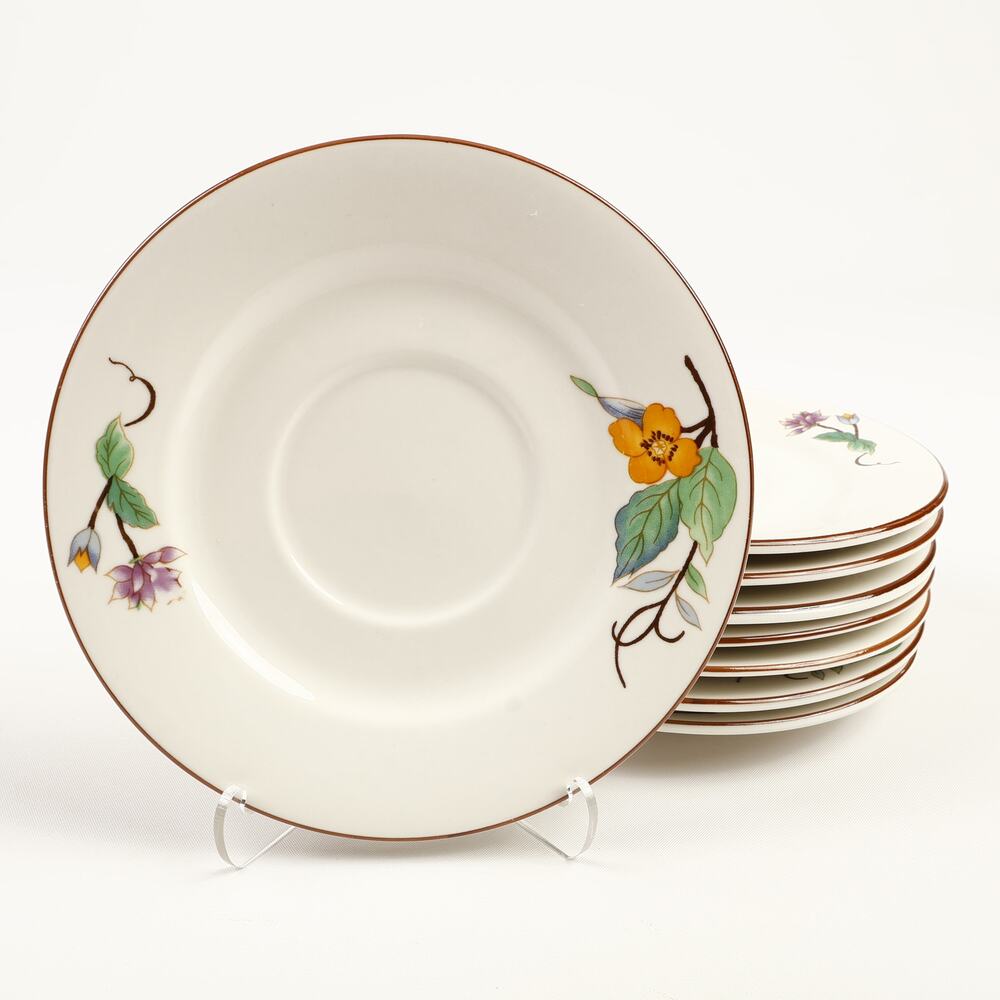 8x Citation Woodhill 6.5" Ceramic Saucer Side Plates Floral Multicolor